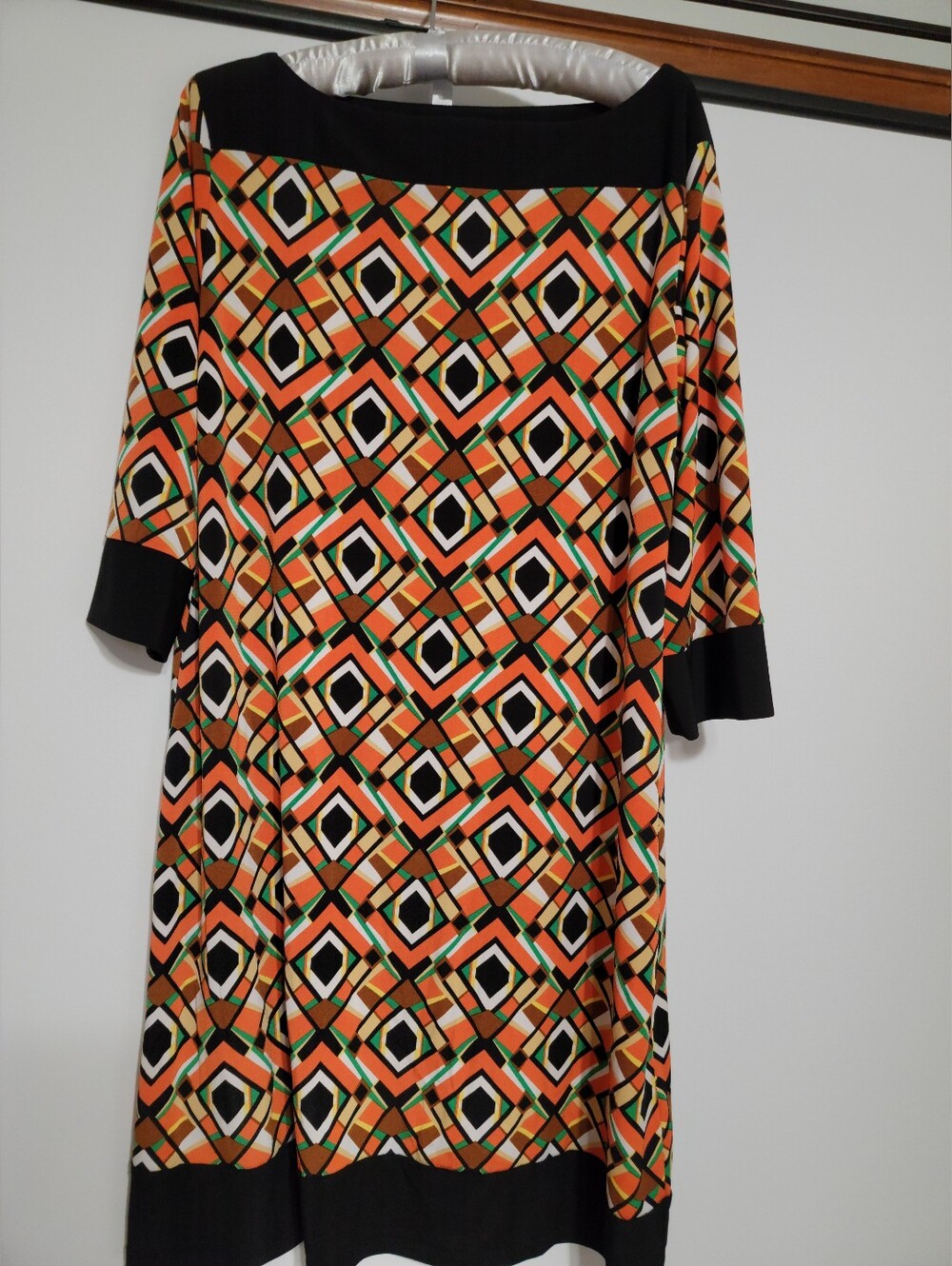 Emma & Michele Sz XL Shift Dress Geometric Mini Dress Stretchy